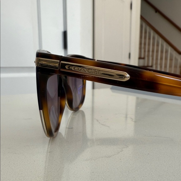 Coach Accessories - Coach Brown Sunglasses with Gold Accents